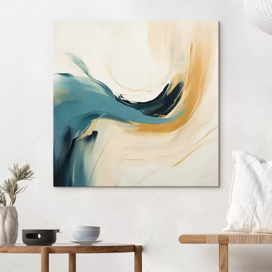 Obraz Abstrakcia s pohybujúcimi sa formami v pastelových odtieňoch s46656