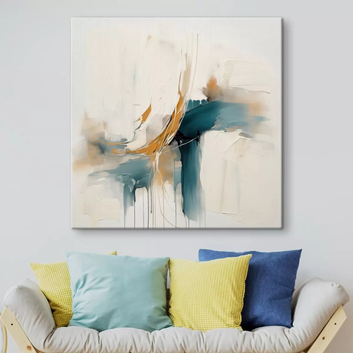 Obraz Dynamická abstrakcia s textúrovanými prvkami s46657