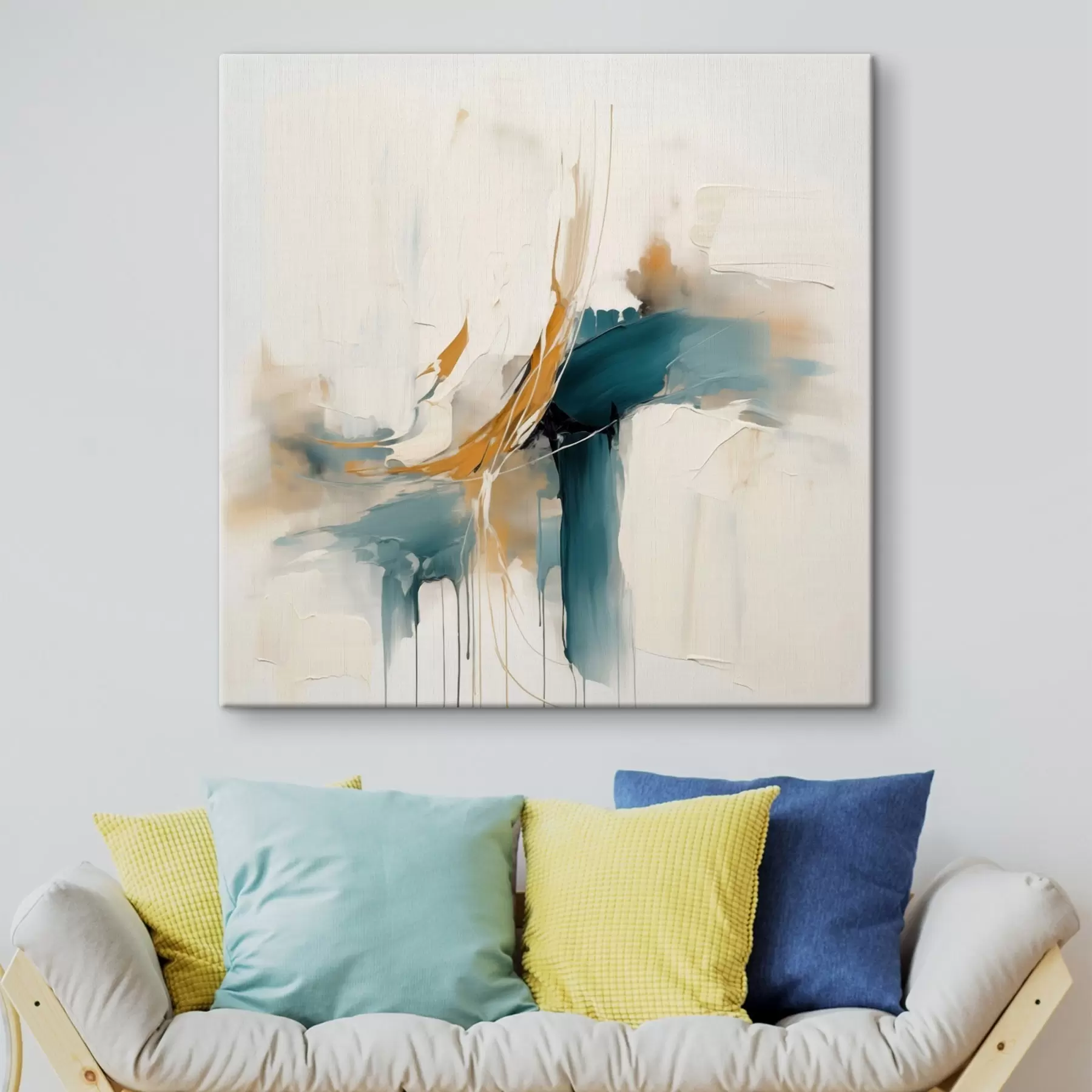 Obraz Dynamická abstrakcia s textúrovanými prvkami s46657