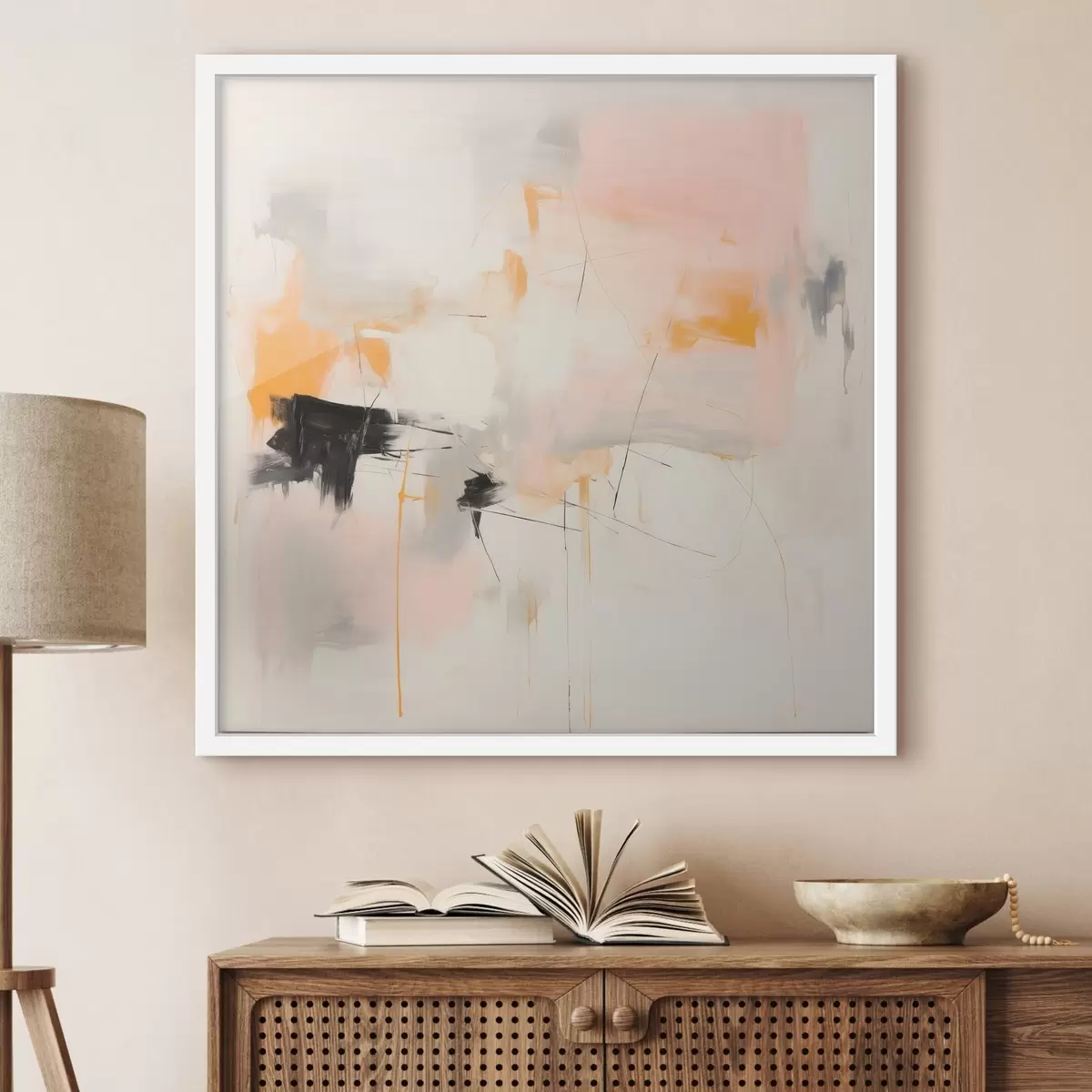 Plagáty Rozmazané tvary a dynamické ťahy v gestickej technike f46639