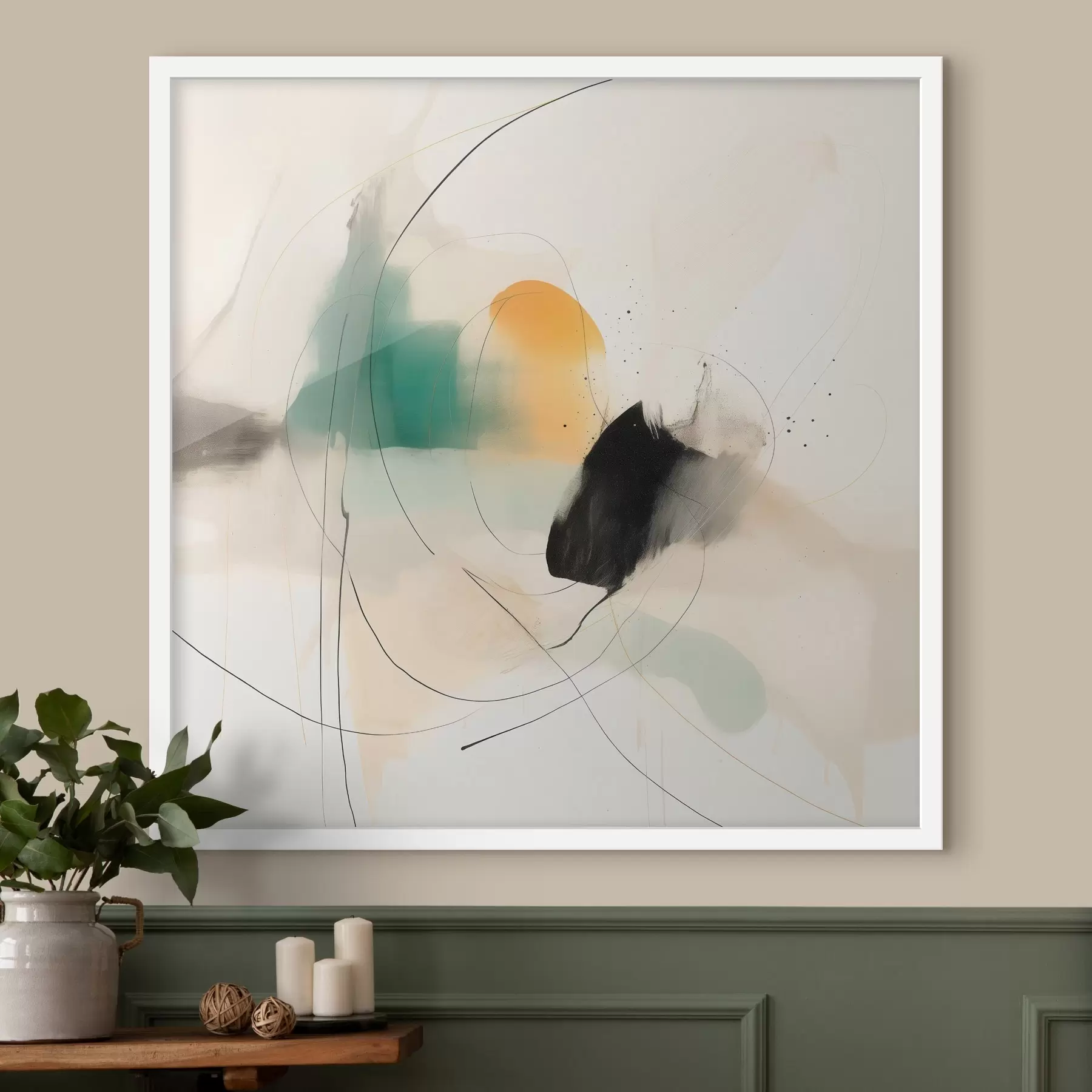 Fototapety Jemné farby a dynamika línií v vzdušnom abstraktnom štýle f46641