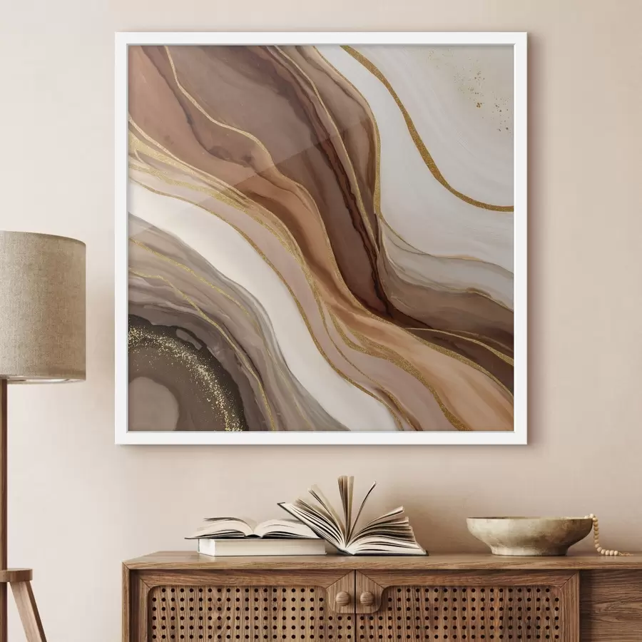 Fototapety Kamenná kompozícia v drevených odtieňoch f46642