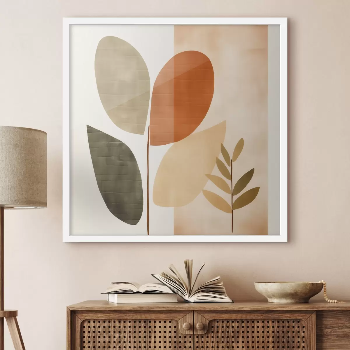 Plagáty Minimalistická zeleň v umeleckom štýle f46644