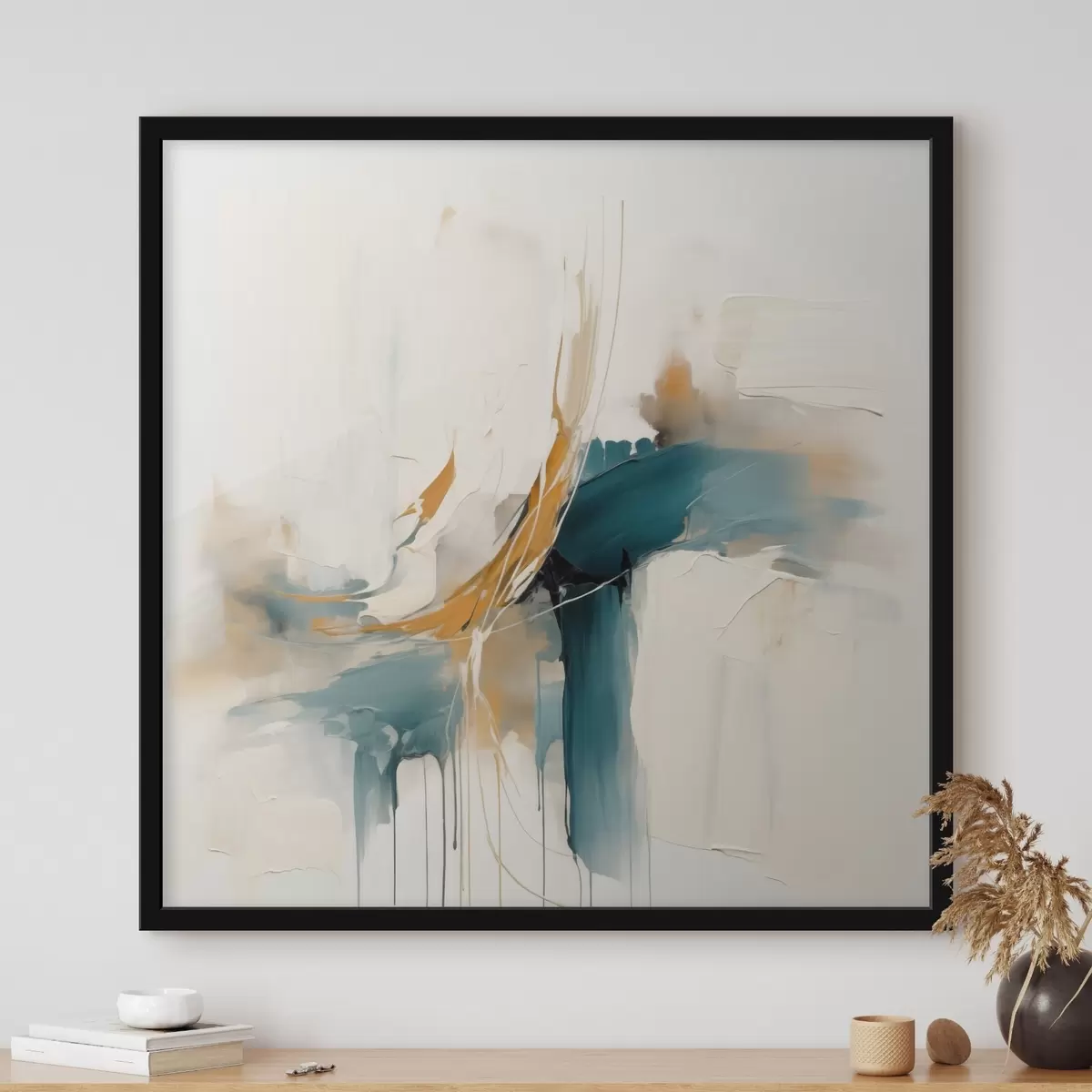 Plagáty Dynamická abstrakcia s textúrovanými prvkami f46657