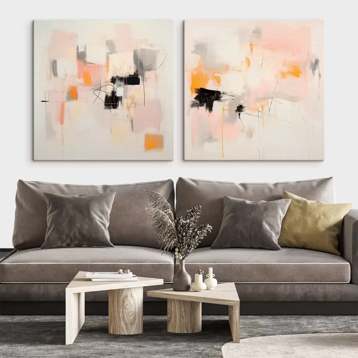 Obraz Umelecká kompozícia s kontrastnými akcentmi v dvoch častiach m00980