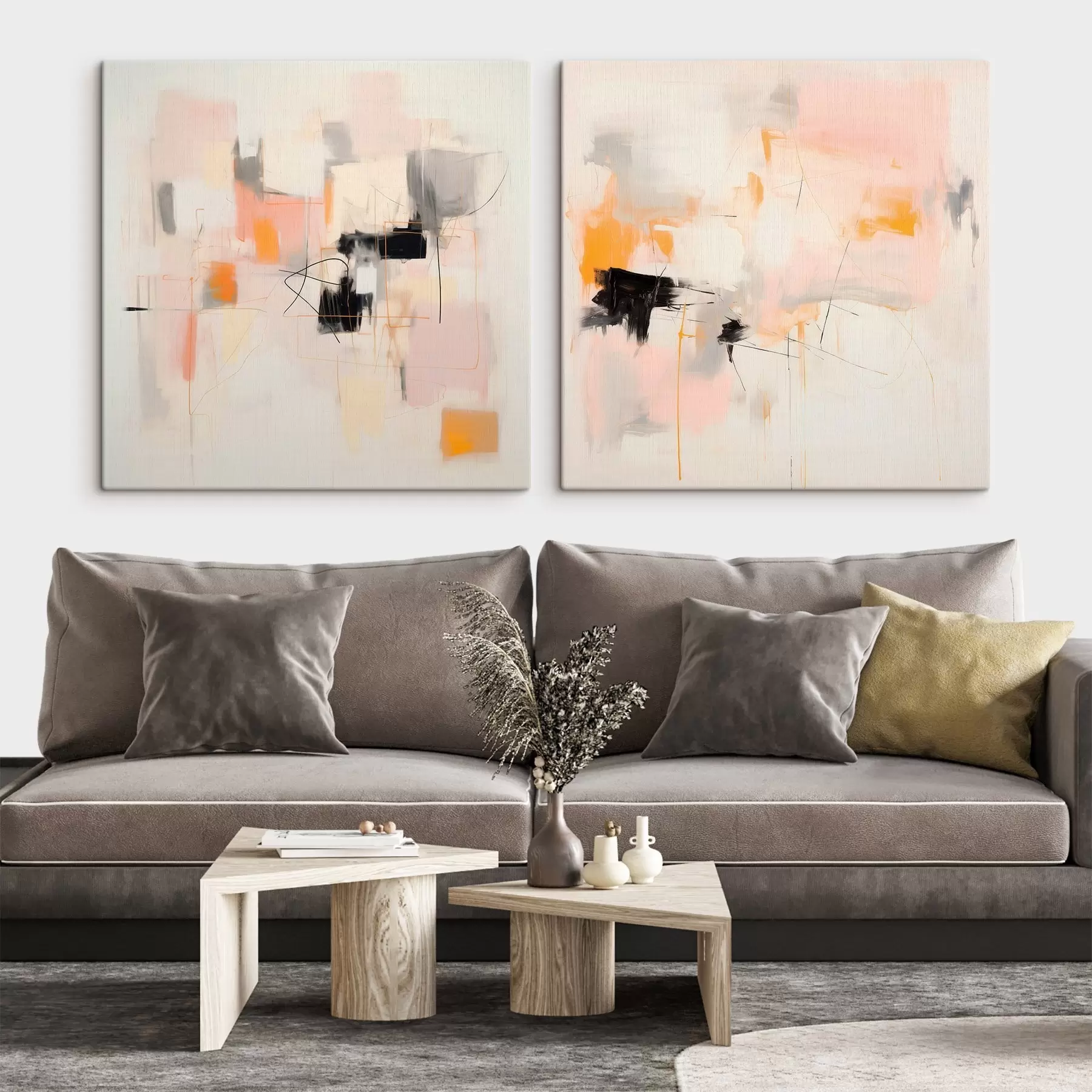 Obraz Umelecká kompozícia s kontrastnými akcentmi v dvoch častiach m00980