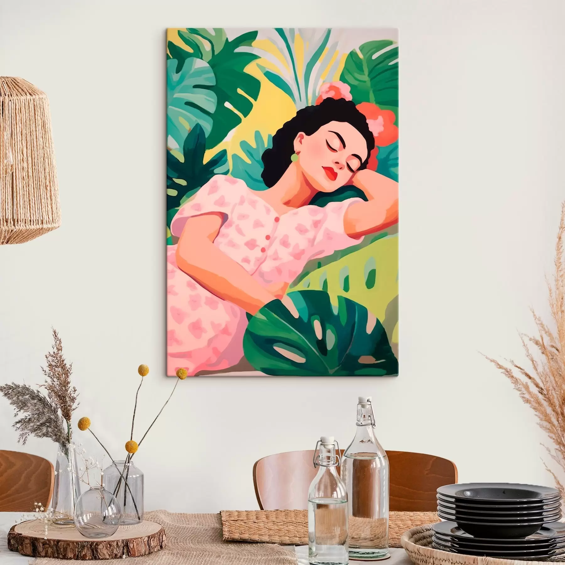 Obraz Dievča v listoch s46807