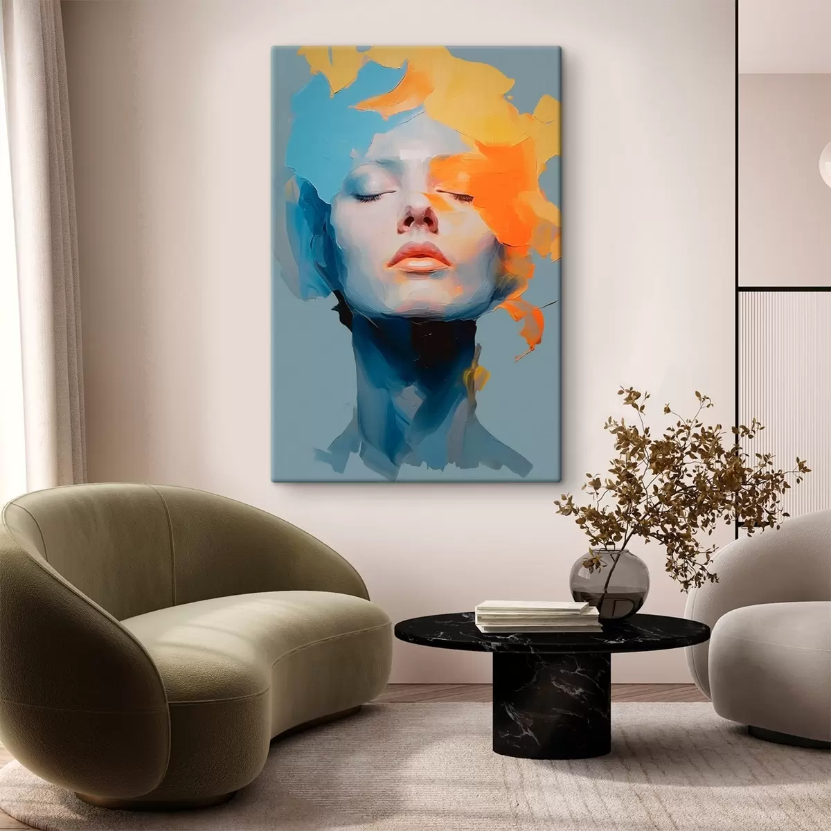 Obraz Dievča vo farbe s46810