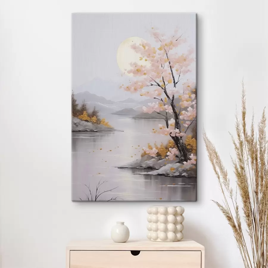 Obraz Abstraktná krajinárska imitácia maľby s46840