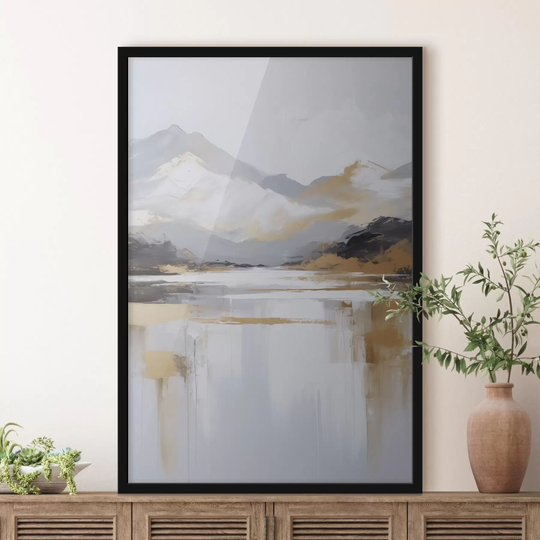 Fototapety Abstraktná imitácia horskej krajiny v maľbe f46841