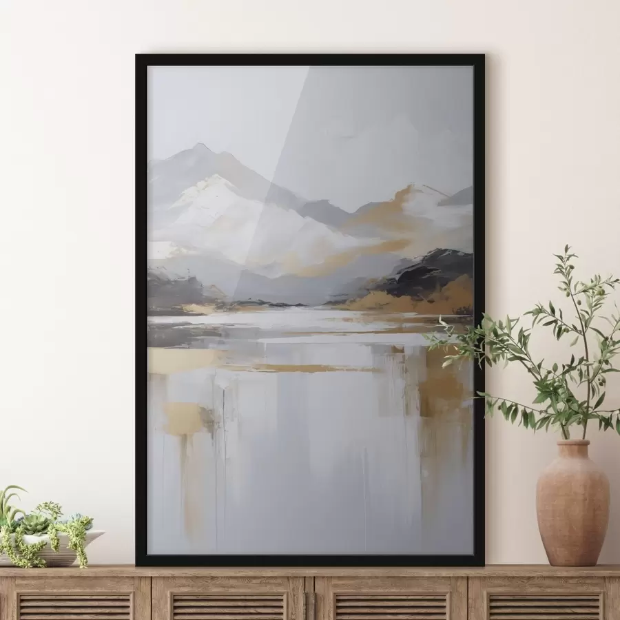 Fototapety Abstraktná imitácia horskej krajiny v maľbe f46841