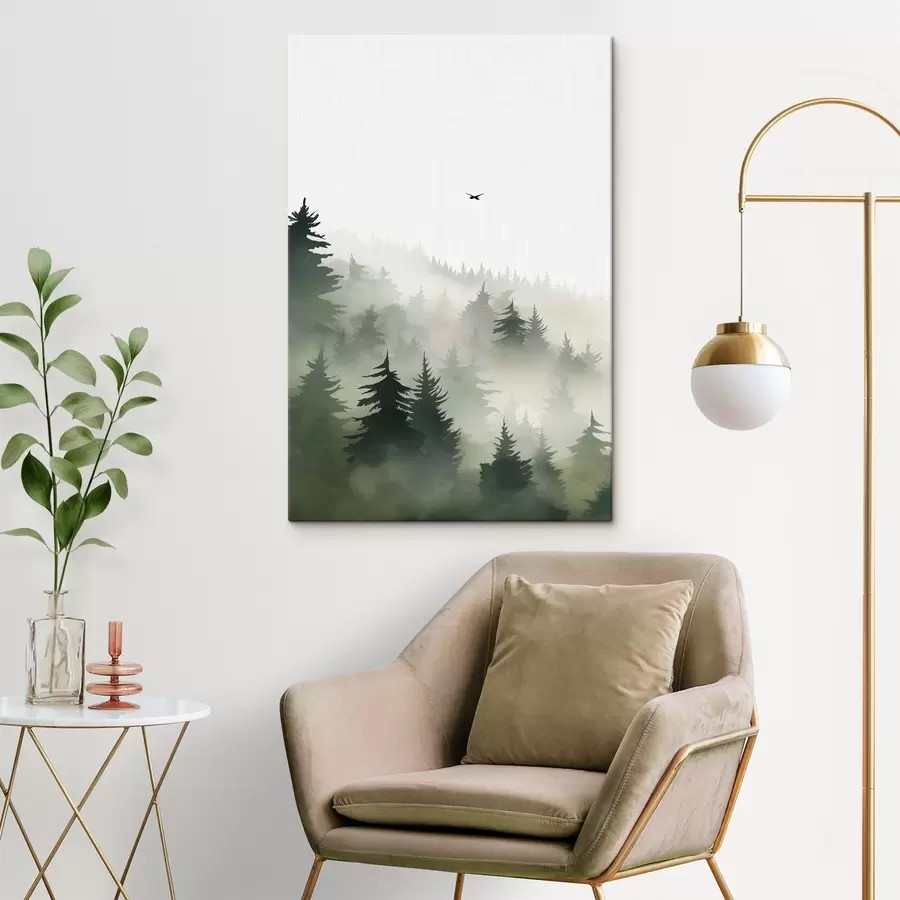 Obraz Les v hmle s46875