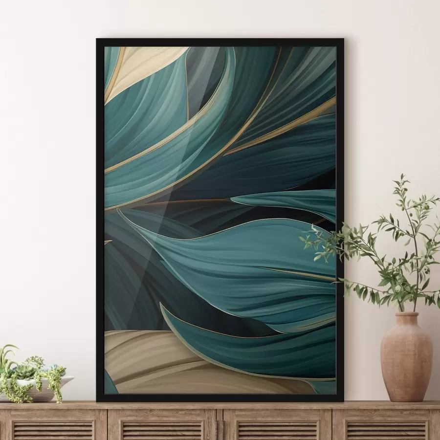 Fototapety Zelené abstraktné listy f46879