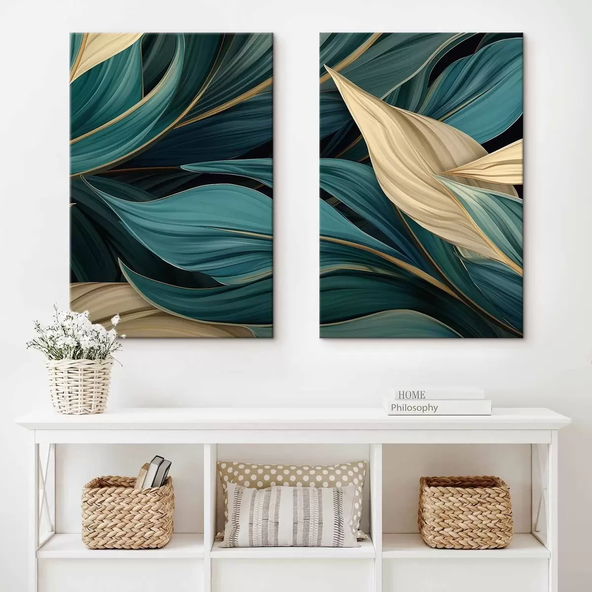 Obraz Zelené abstraktné listy m01063