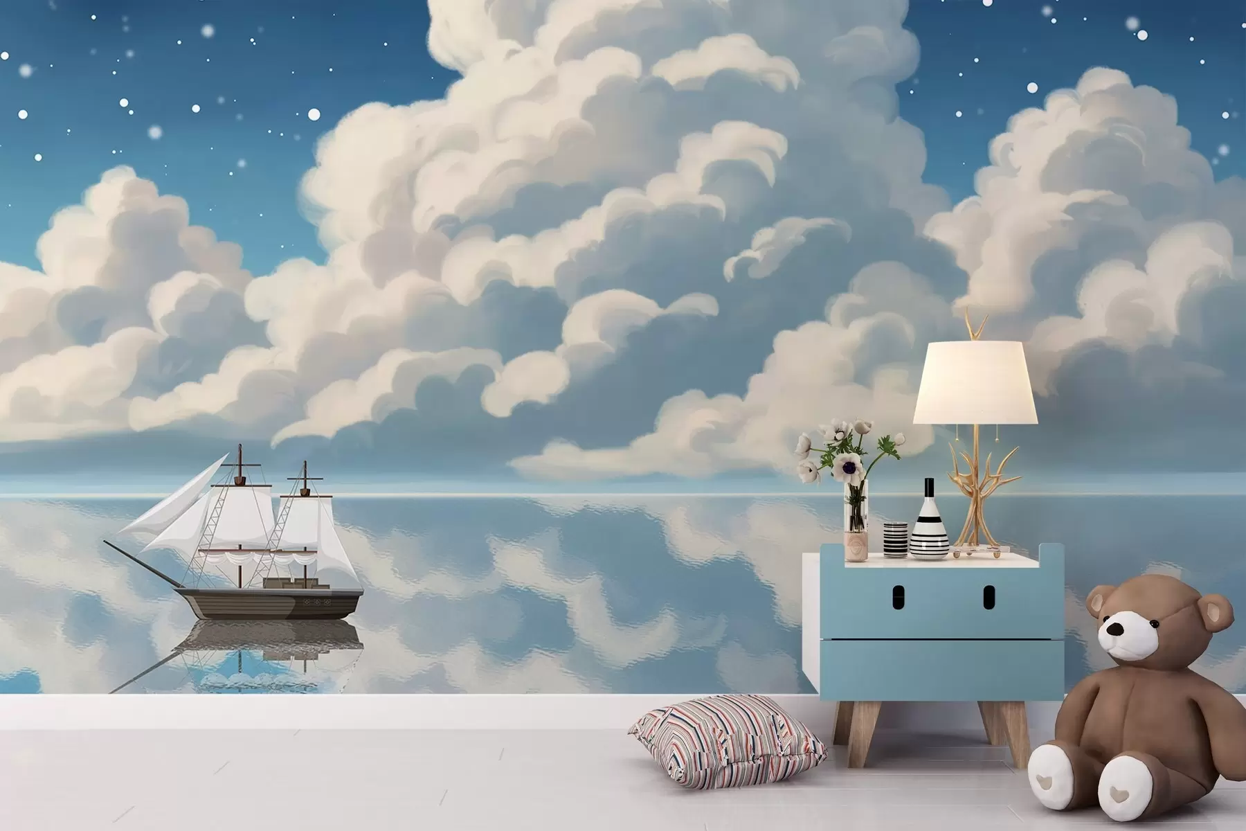 Fototapety Husté mraky nad vodou w04996