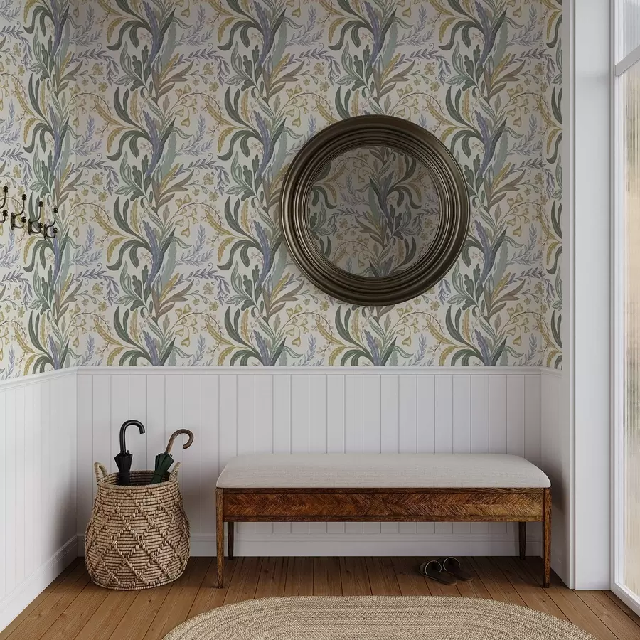 Fototapety Bohatý kvetinový ornament v jemnej pastelovej palete a00939