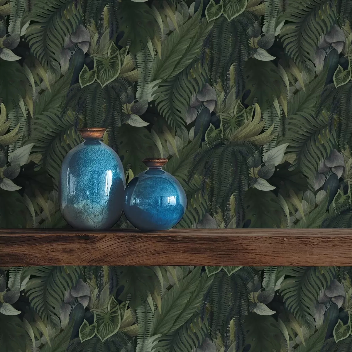 Tapety Hustá tropická vegetácia v tmavozelených húštinách a00943