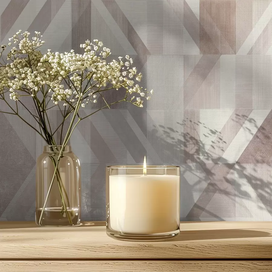 Fototapety Teplé geometrické šípky v béžovo-pieskových odtieňoch a01056v2