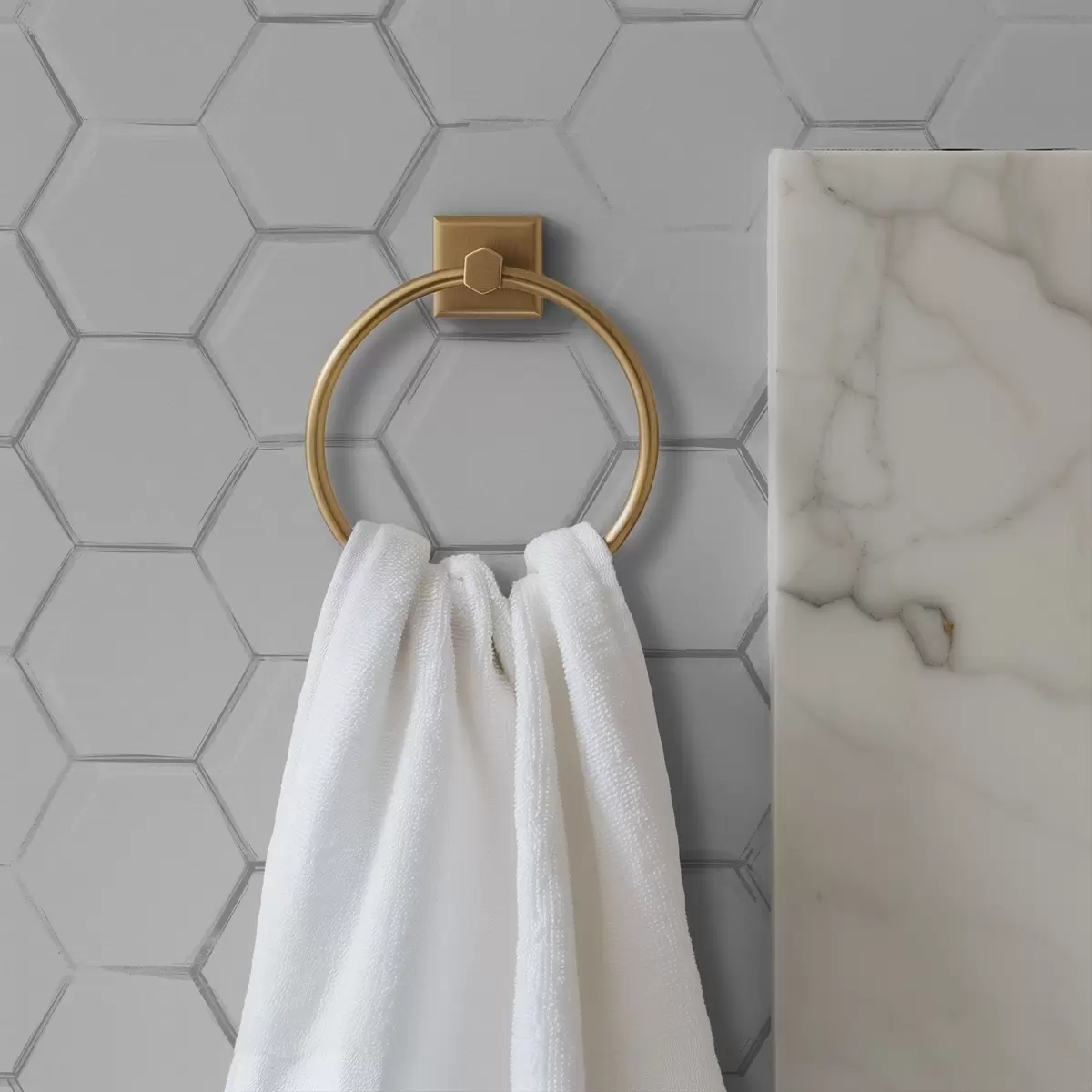 Tapety Biele trojrozmerné šesťuholníky na hladkom pozadí a01059