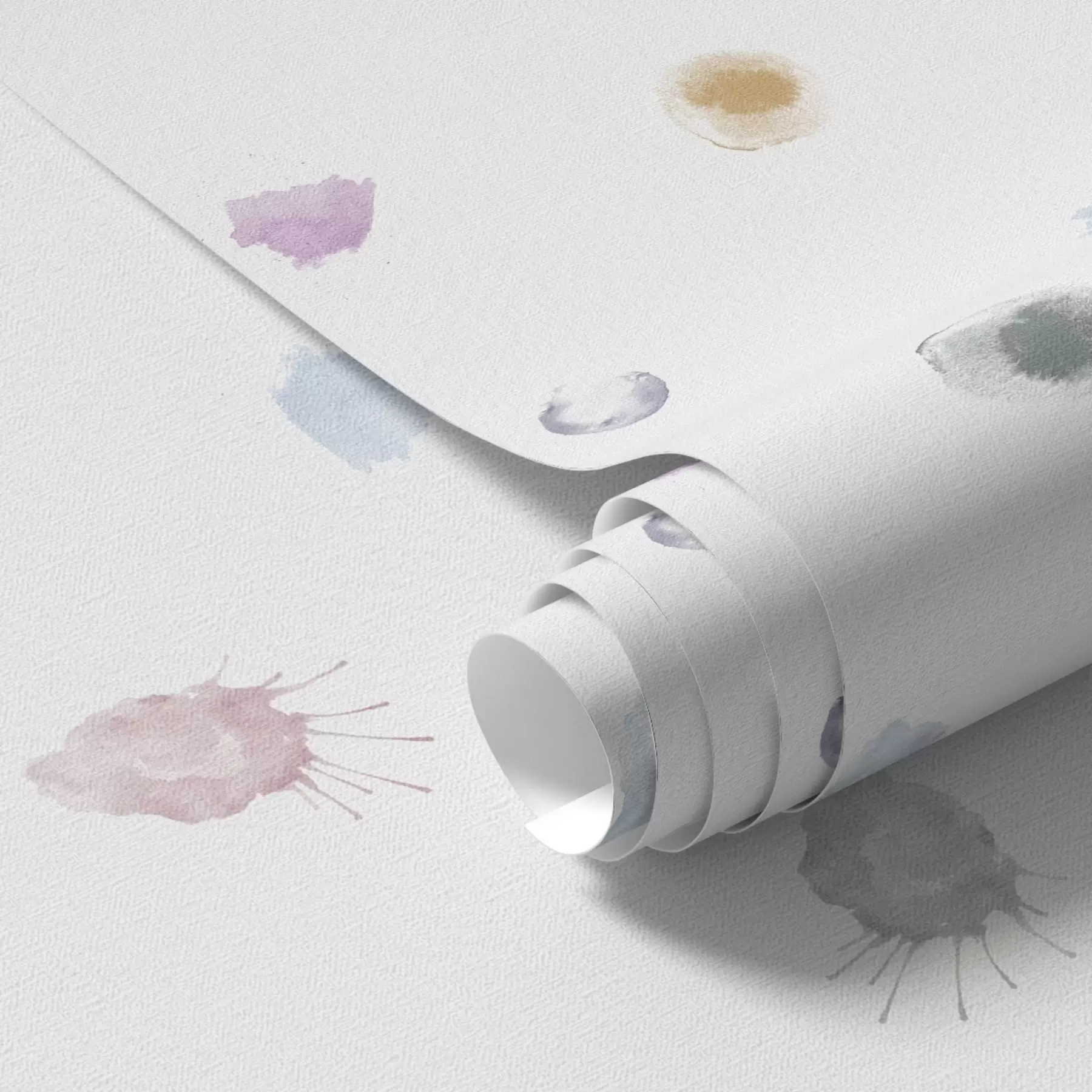 Fototapety Veľké farebné akvarelové škvrny na bielom papieri a01062