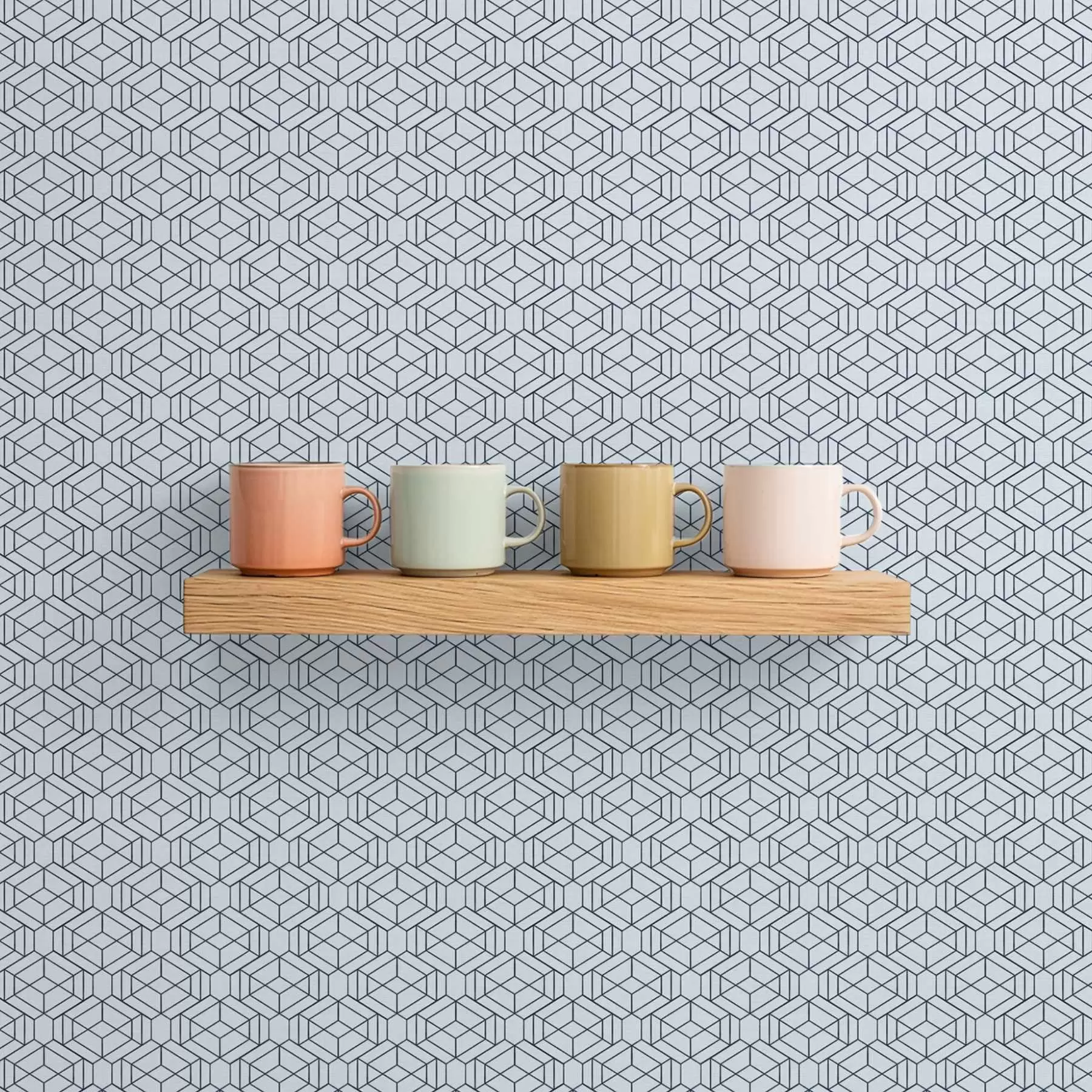 Fototapety Svetlo modrý geometrický vzor kociek a01066