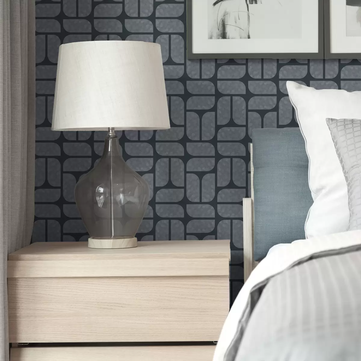 Tapety Tmavé pozadie so sivou mozaikou zaoblených modulov a01069v1