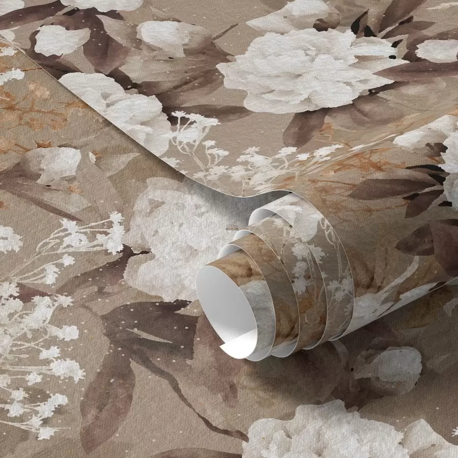 Fototapety Teplé béžové pivonky na textúrovanom pozadí a01087