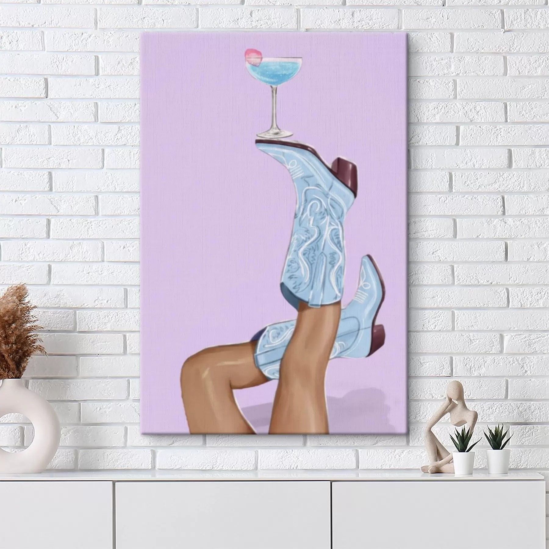 Obraz Modré topánky so sklom s46845