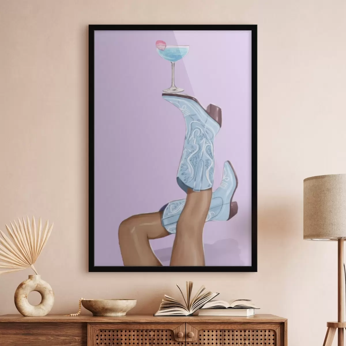 Plagáty Modré topánky so sklom f46845