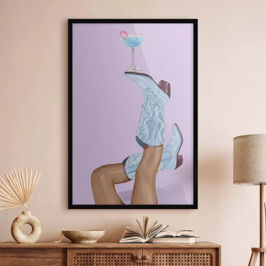 Fototapety Modré topánky so sklom f46845