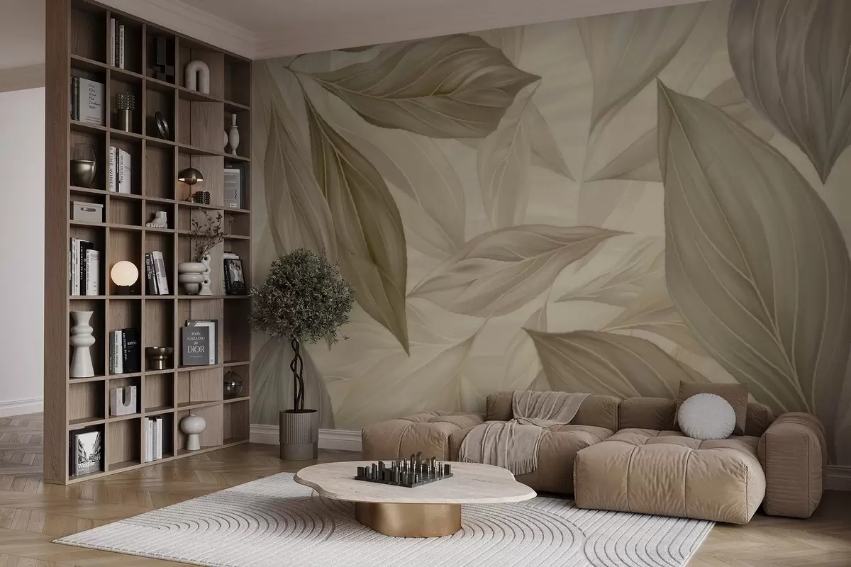 Fototapety Abstraktné jemné listy w04969