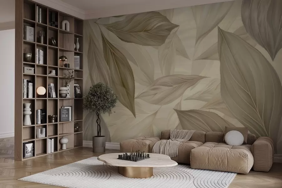 Fototapety Abstraktné jemné listy w04969