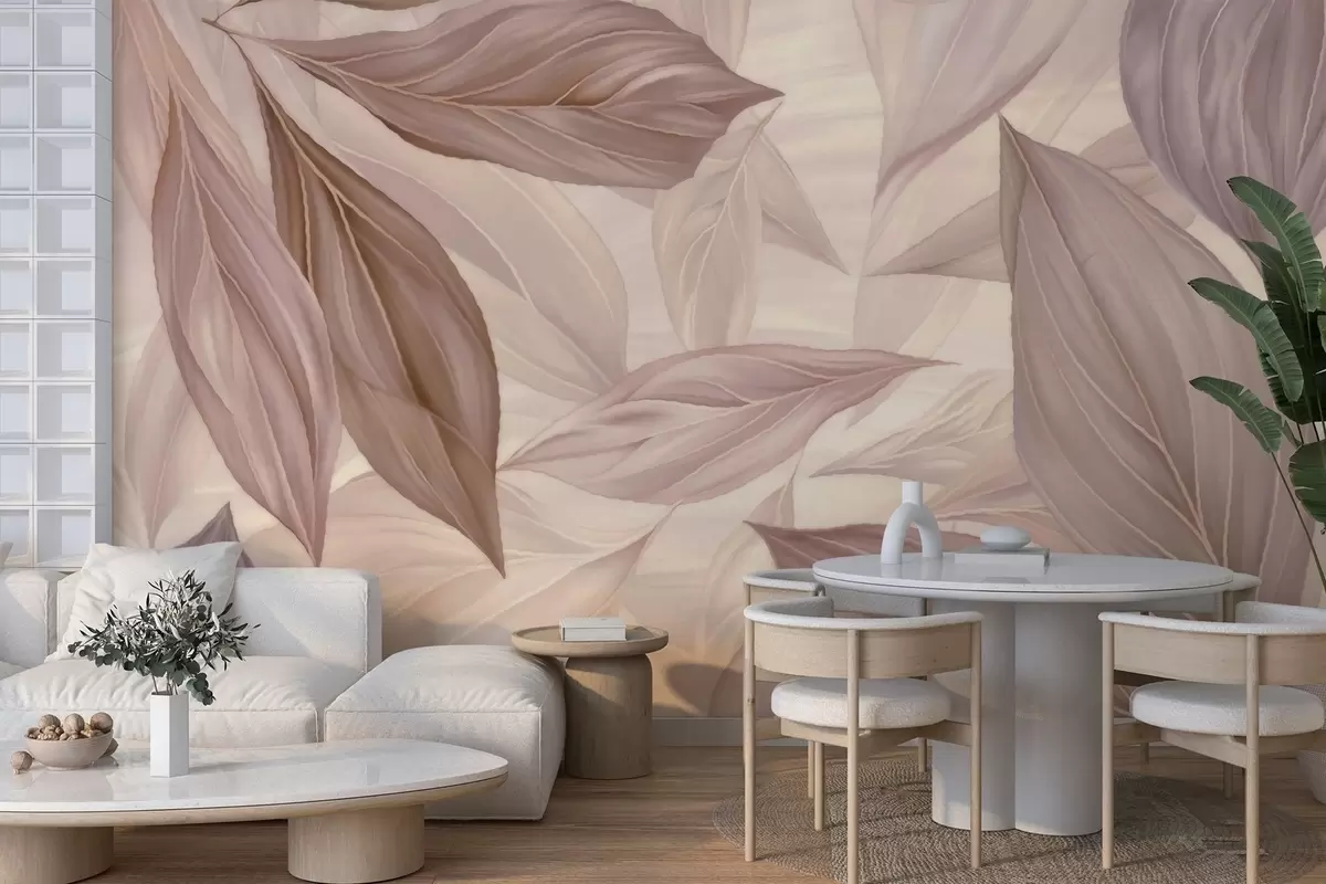 Fototapety Abstraktné jemné listy w04969v1