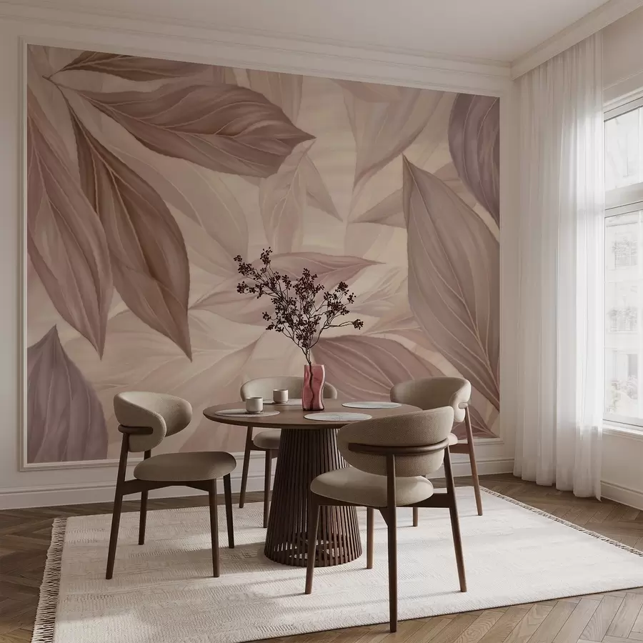 Fototapety Abstraktné jemné listy w04969v1