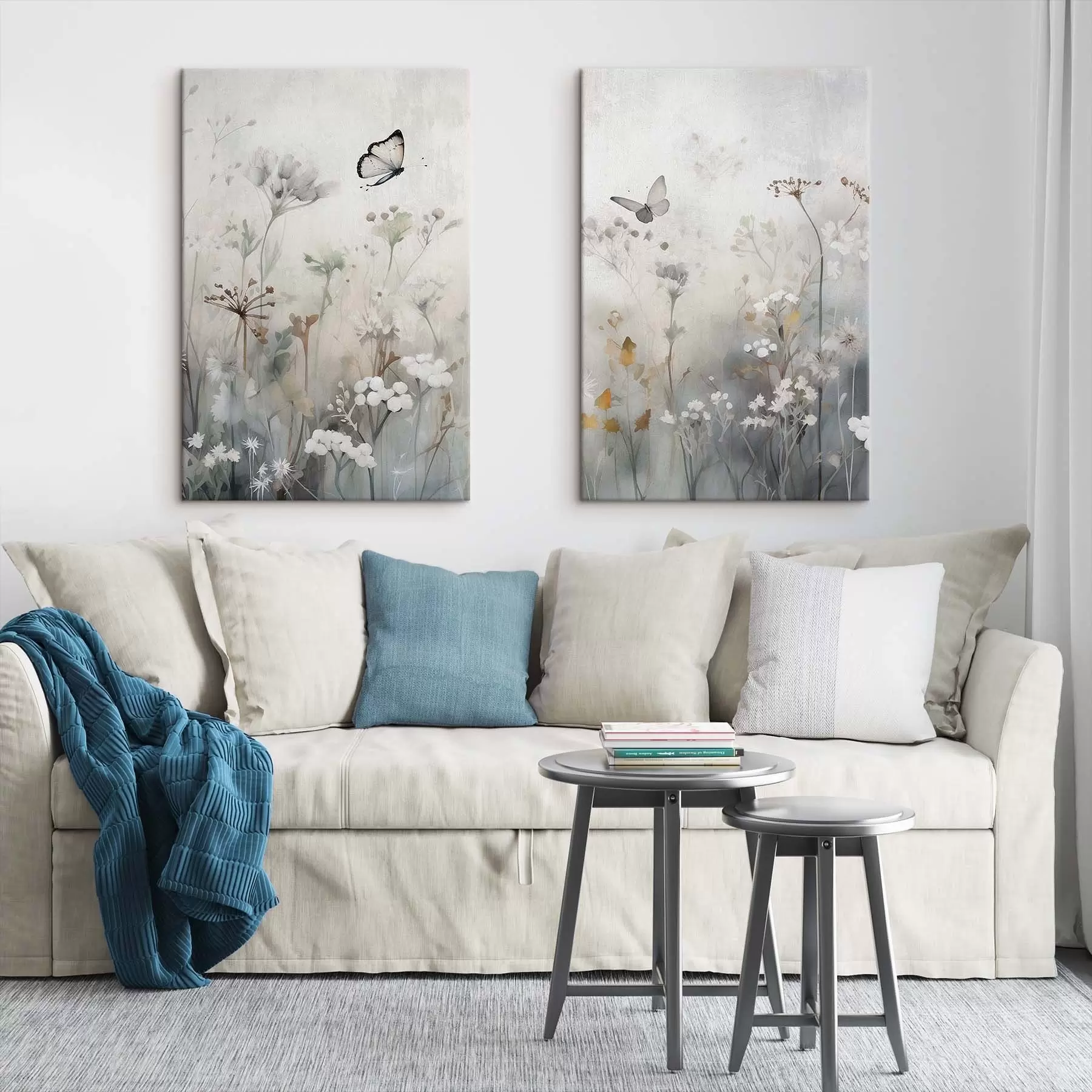 Obraz Motýle a divoké kvety m01072