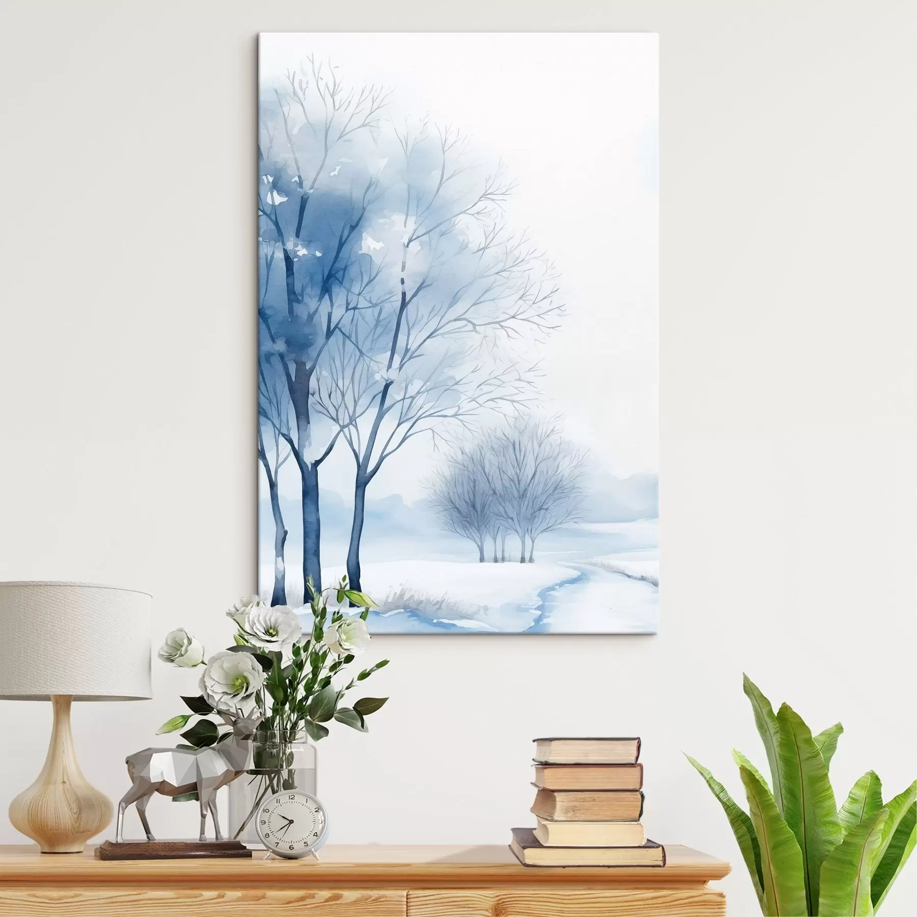 Obraz Zasnežené stromy v lese s46965