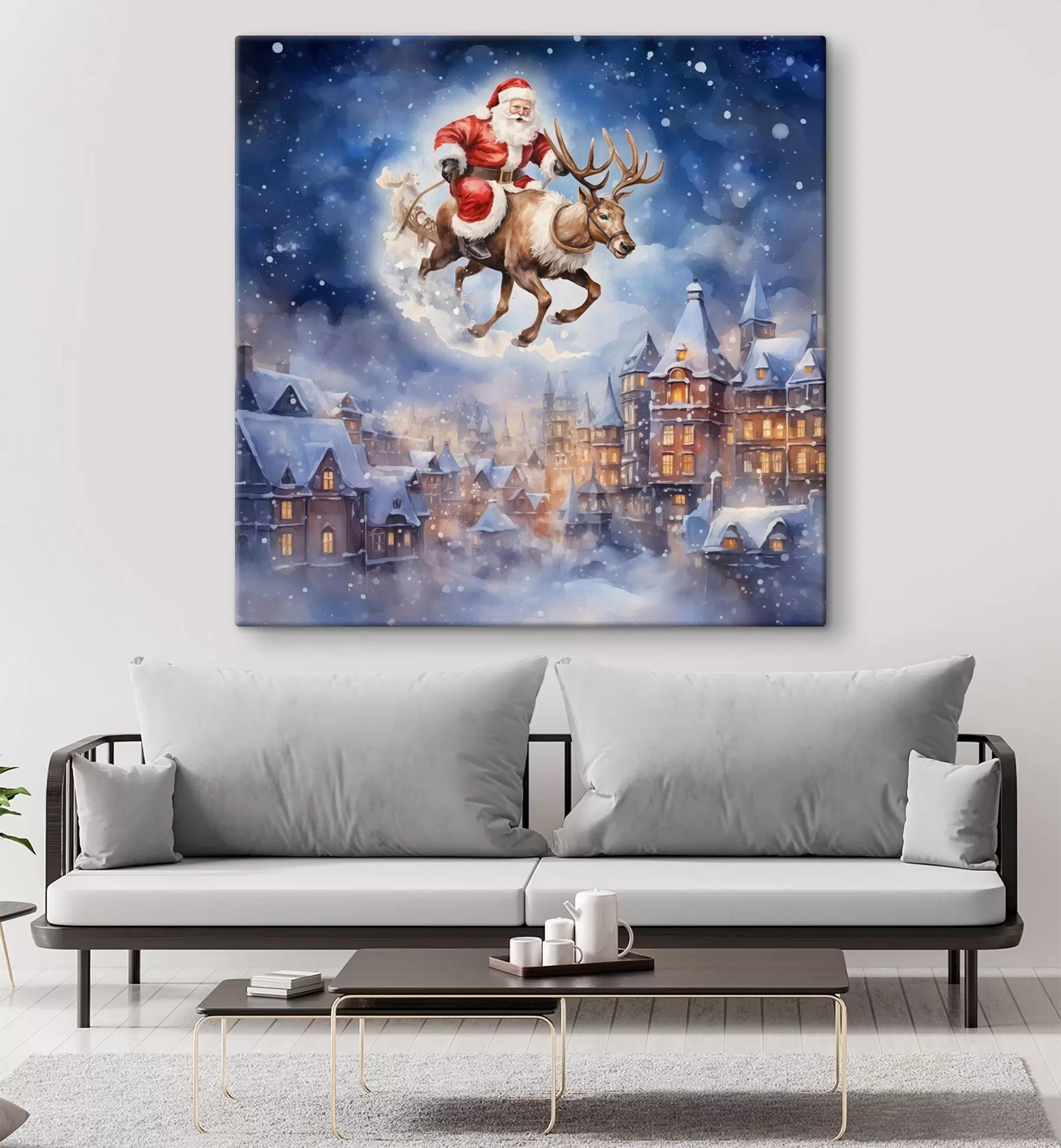 Obraz Rozprávkový Nový rok, Santa Claus na saniach s46972