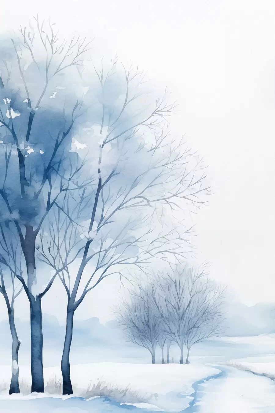 Fototapety Zasnežené stromy v lese f46965