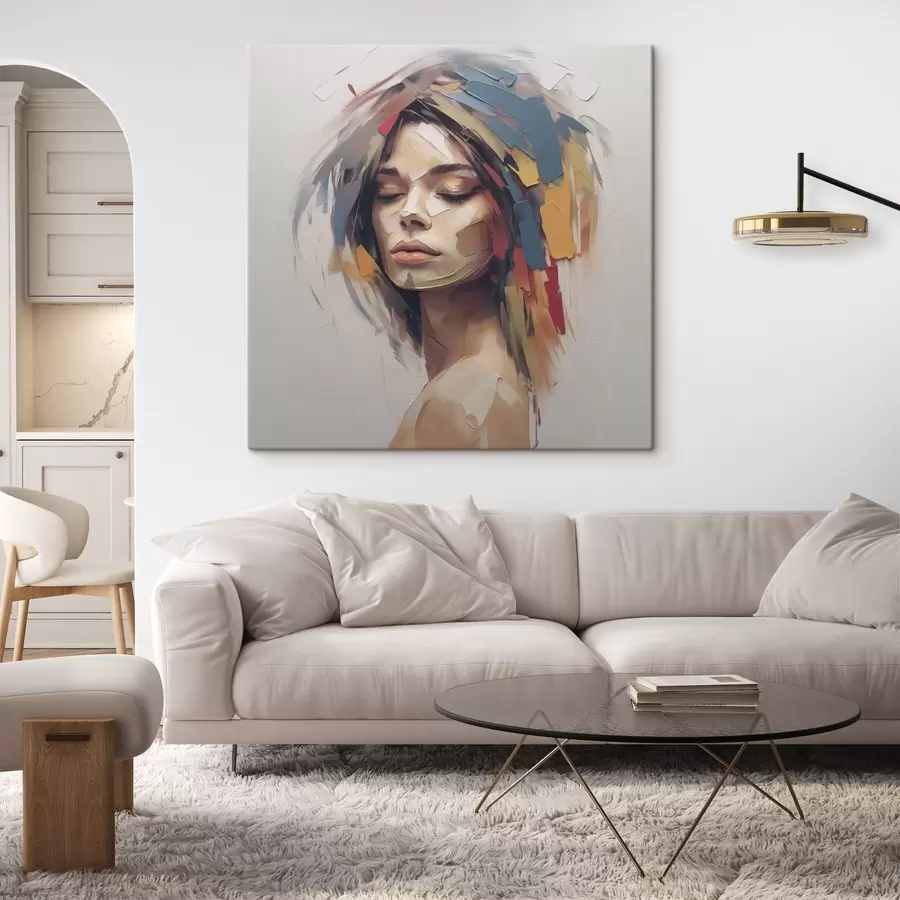 Obraz Abstraktný portrét ženy s46917