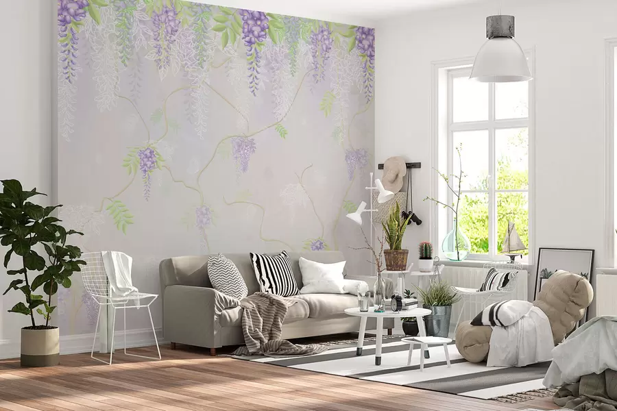 Fototapety Elegantný kvetinový dizajn v pastelových odtieňoch w01685