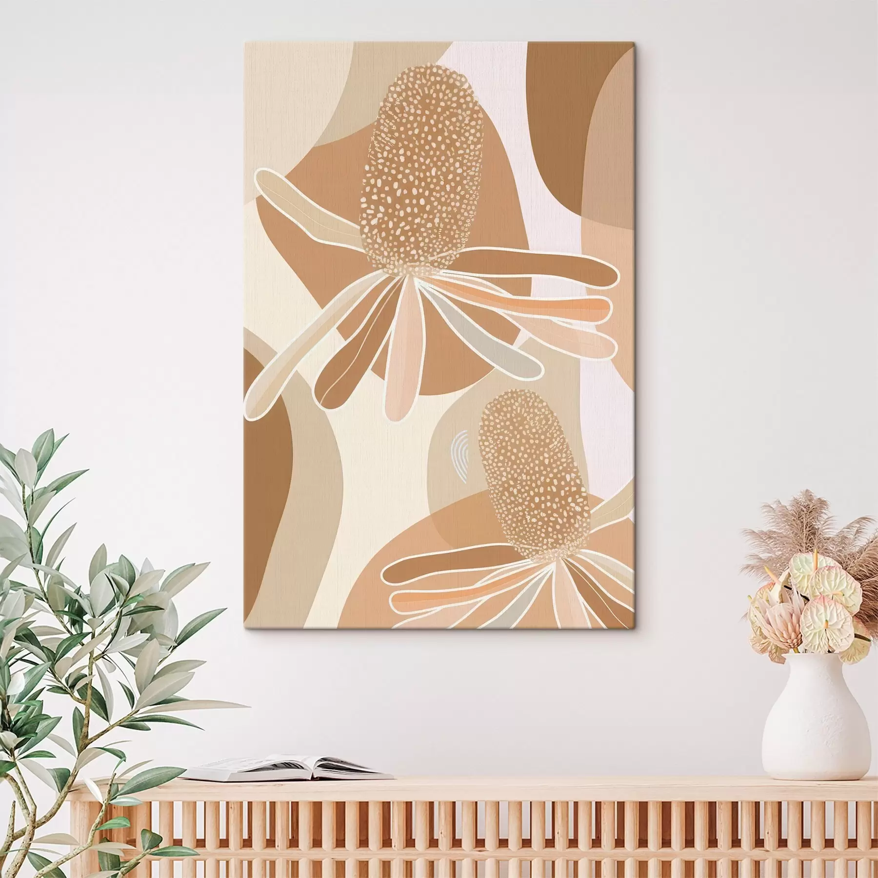 Obraz Abstraktné kvety protey s46992