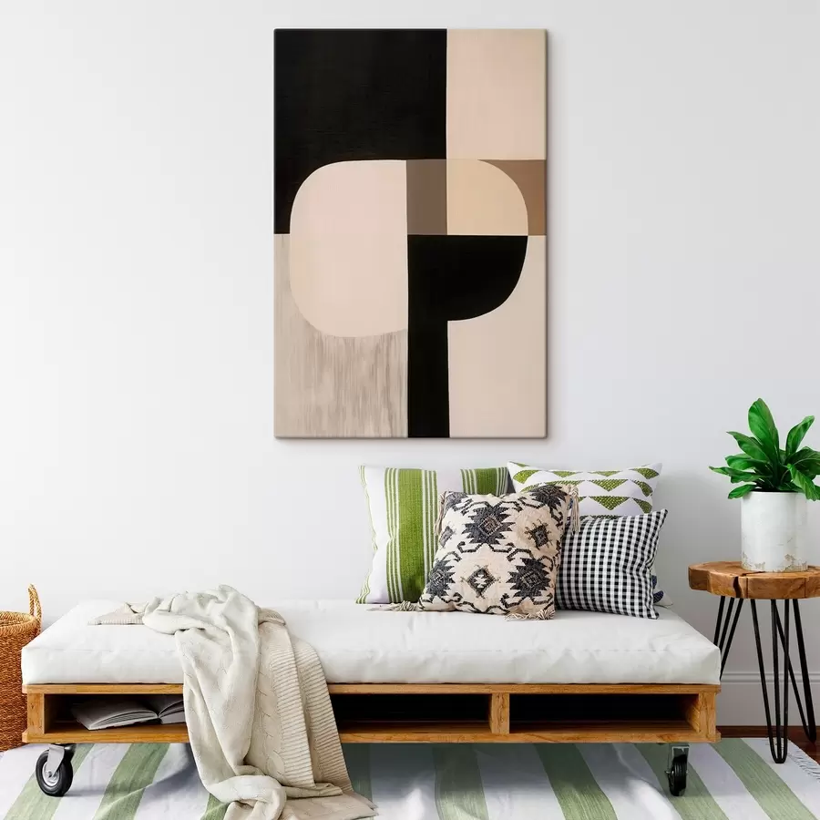 Obraz Monochromatická geometrická abstrakcia s46993