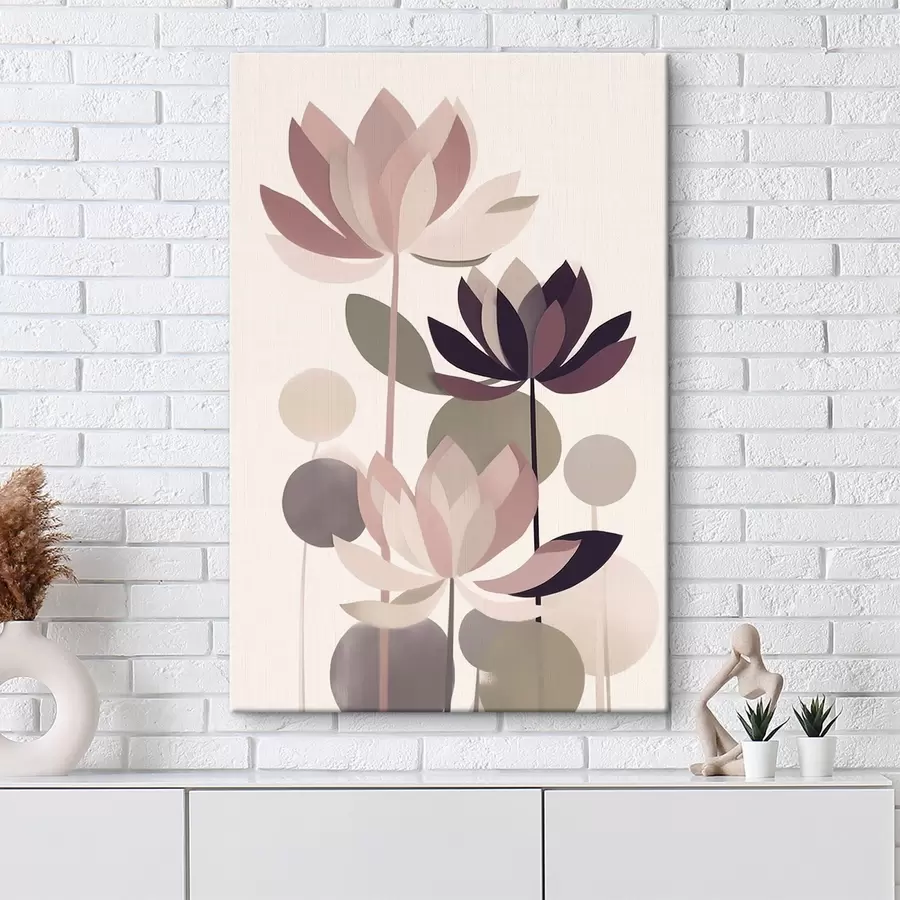 Obraz Abstraktné kvety lotosu s46998
