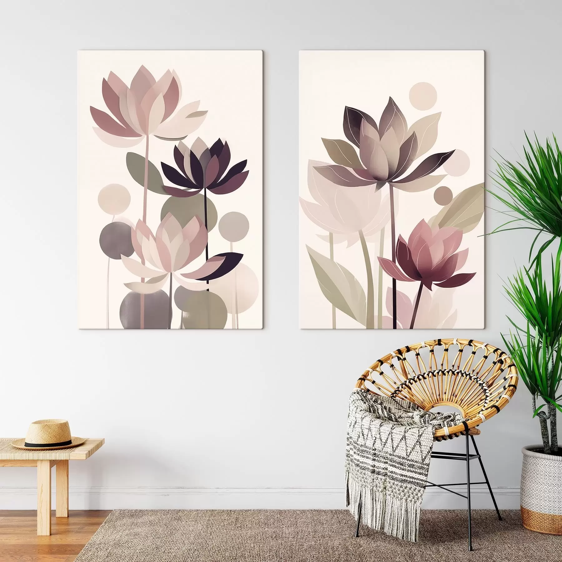 Obraz Abstraktné kvety lotosu m01110