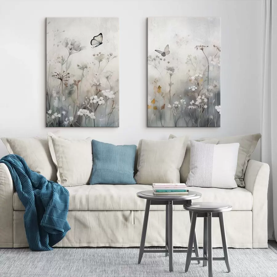 Obraz Motýle a divoké kvety m01072