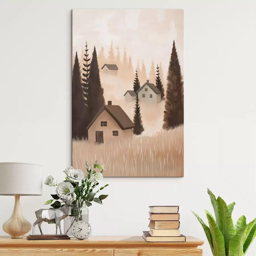Obraz Domy v lese s47076