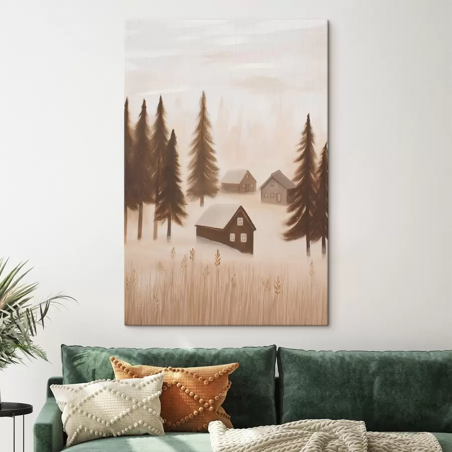 Obraz Domy v lese s47077