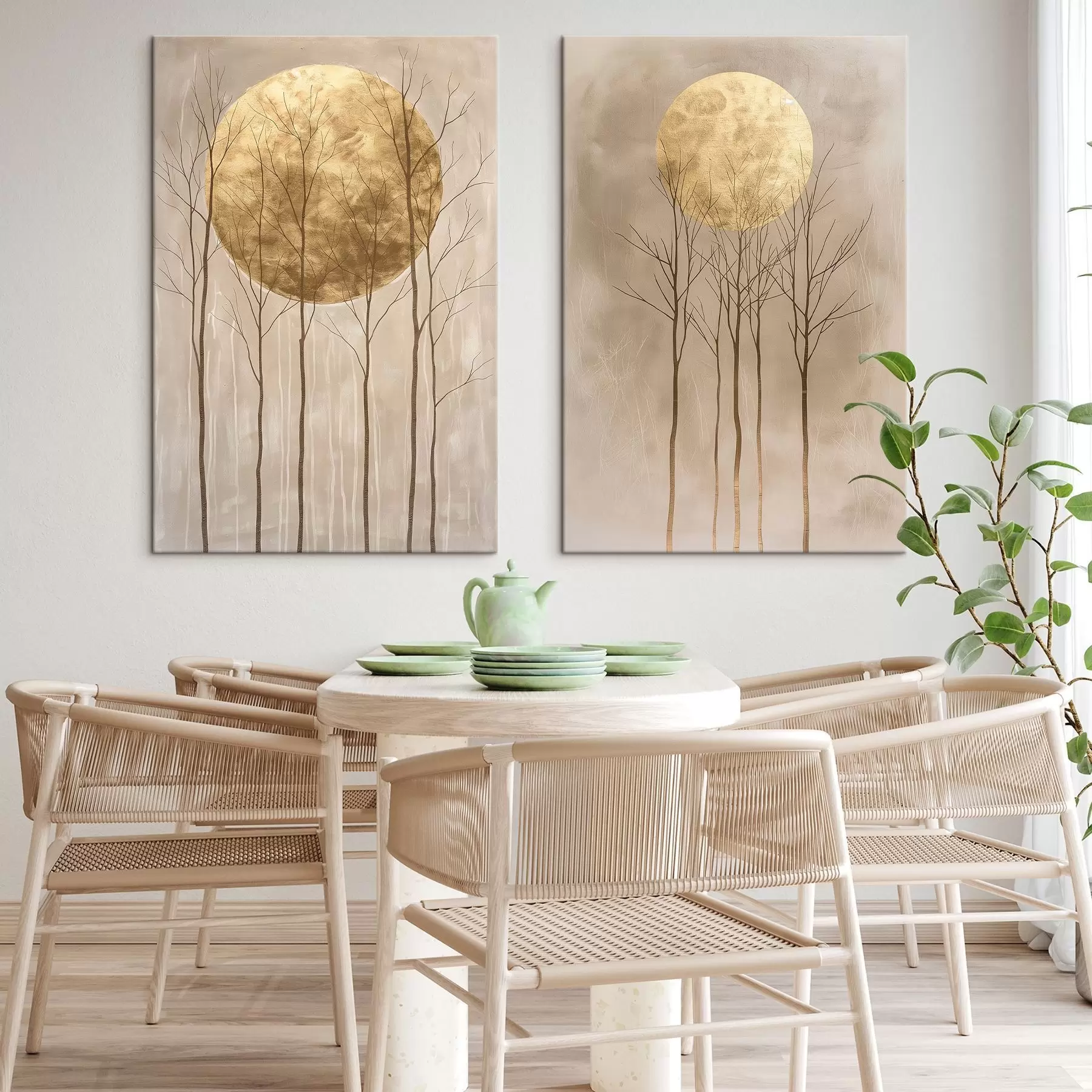 Obraz Krehké stromy a kruh m01137