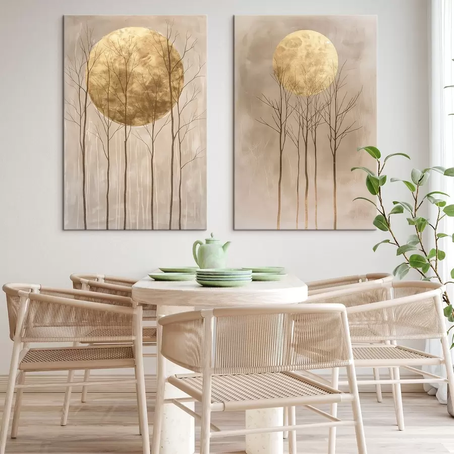 Obraz Krehké stromy a kruh m01137