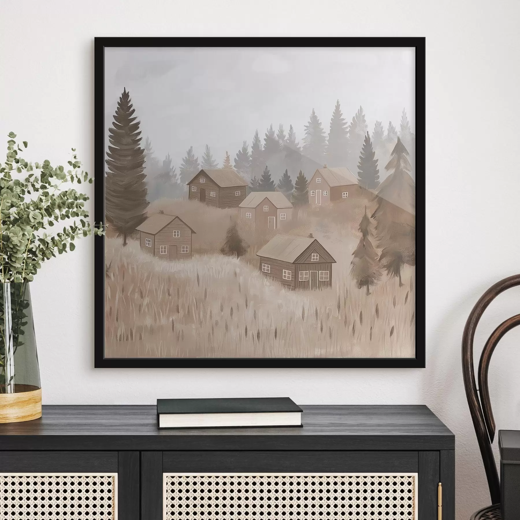 Fototapety Domy v lese f47075